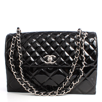 CHANEL シャネル バッグ コピー ショルダーバッグ A49272 マトラッセライン エナメル ブラック